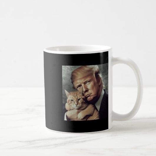 Mug Trump et chat - Mème drôle de chat Trump (Droite)