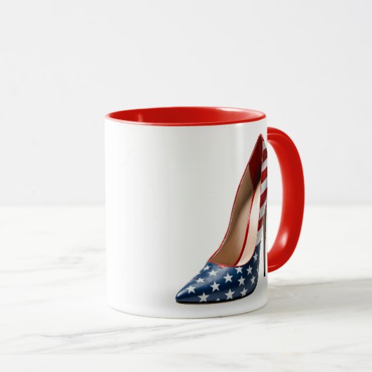 Mug Trump Girl 2028 Avec Drapeau Chaussure (Devant droit)