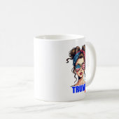 Mug Trump Girl Messy Bun Patriotic Coffee (Devant droit)