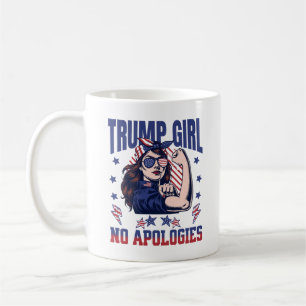 Mug Trump Girl Pas d'excuses Drôle Femmes Républicaine