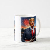 Mug Trump jouant à la guitare électrique du monument d (Devant droit)