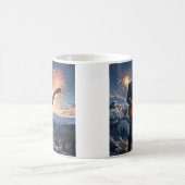 Mug Trump Jouant à la guitare électrique Mont Rushmore (Centre)