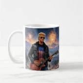 Mug Trump Jouant à la guitare électrique Mont Rushmore (Gauche)