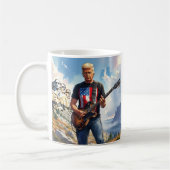 Mug Trump Jouant à la guitare électrique Mont Rushmore (Gauche)