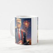 Mug Trump Jouant à la guitare électrique Mont Rushmore (Devant gauche)