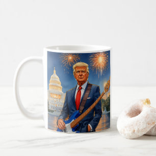 Mug Trump Jouant Basse Électrique US Capitol Fireworks