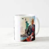 Mug Trump joue de la guitare électrique à la statue de (Devant droit)