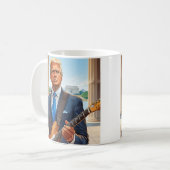 Mug Trump Jouer Guitare Électrique Monument Lincoln (Devant gauche)
