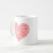 Mug Trump Love Heart Word Cloud Art (Devant gauche)