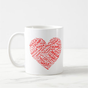 Mug Trump Love Heart Word Cloud Art