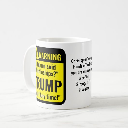 Mug Trump Maduro Battleships Funny Personalized (Devant gauche)
