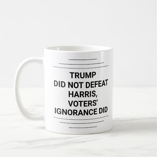 Mug Trump n'a pas vaincu Harris (Gauche)