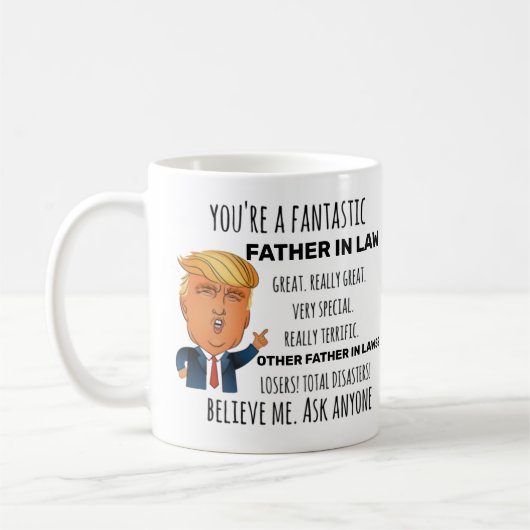 Mug Trump Père en droit, Fantastique papa Anniversaire (Gauche)