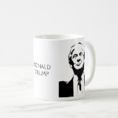 Mug Trump Picture Silhouette Custom Text (Devant droit)