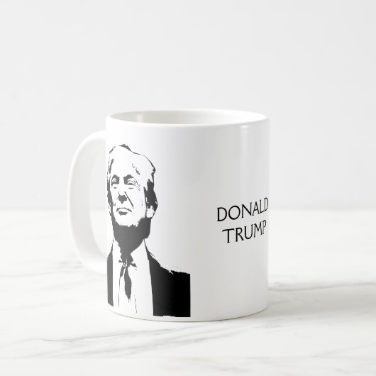 Mug Trump Picture Silhouette Custom Text (Devant gauche)