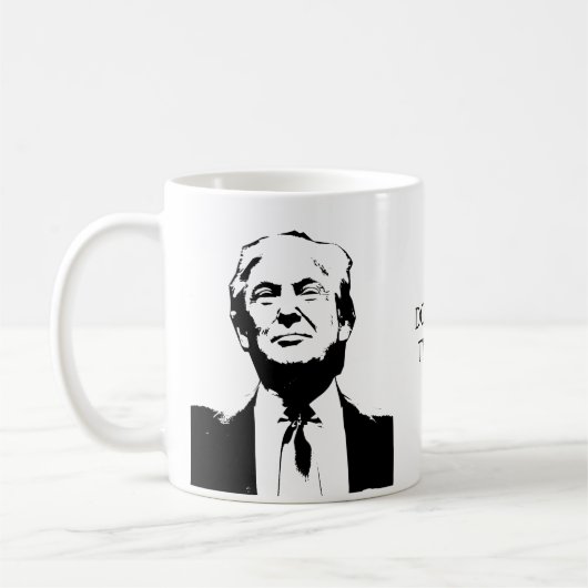 Mug Trump Picture Silhouette Custom Text (Gauche)