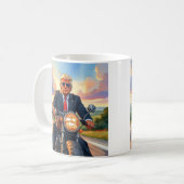 Mug Trump Riding Motorcycle US Capitol Washington DC (Devant gauche)