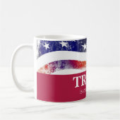 Mug Trump rouge : un drapeau américain (Gauche)