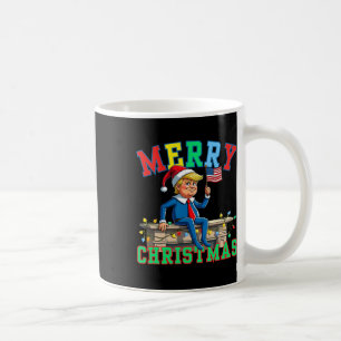 Mug Trump sur le plateau drôle Joyeux Noël Elf Famille