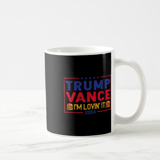 Mug Trump Vance J'adore Ce Hamburger 2025  (Droite)