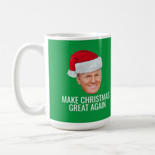 Mug Trump with Santa Hat - Make Christmas Great Again (Gauche)
