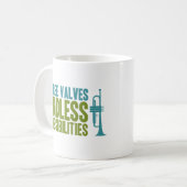 Mug Trumpet Player Cadeau Trois Valves Instrument de m (Devant gauche)