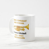 Mug Trumpet Player High School Band Gold Personalized (Devant gauche)