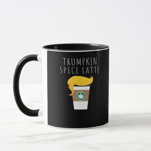 Mug Trumpkin Spice Latte drôle Donald Joke Citrouille  (Gauche)