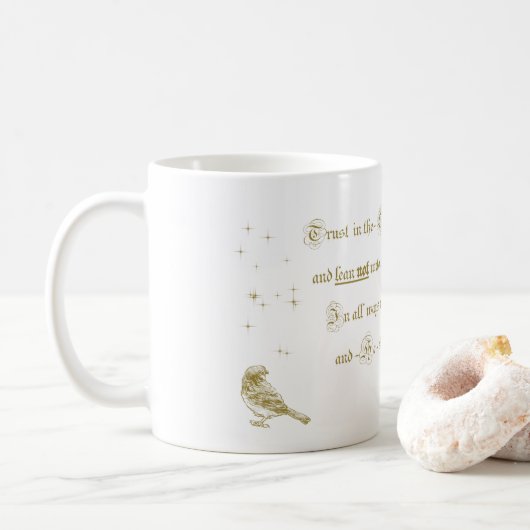 Mug Trust dans le Seigneur Proverbes la bible call (Avec donut)