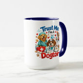 Mug Trust Me I'm A Dogtor | Funny Veterinarian  (Devant droit)