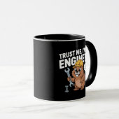 Mug Trust Me Im An Engineer Funny Beaver (Devant droit)
