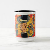 Mug "Trust No One - Retro Snake Handshake Art | (Centre)