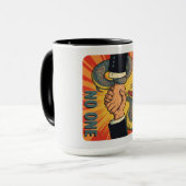 Mug "Trust No One - Retro Snake Handshake Art | (Devant gauche)