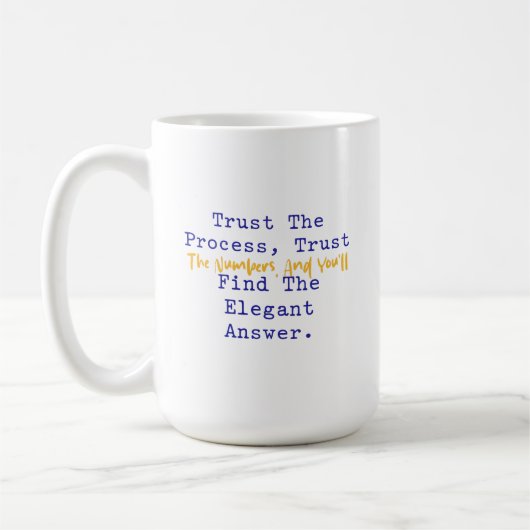 Mug Trust Process Numbers Elegant Answer Math (Gauche)