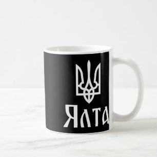 Mug Tryzub (blanc) Yalta (ukraine) Trident ukrainien 