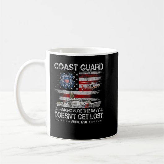 Mug Tshirt vétéran de la Garde côtière USCG American F (Gauche)