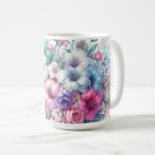 Mug Tu aimes maman | Fleurs aquarelles (Devant droit)