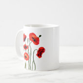 Mug Tu aimes maman | Pépites rouges d'aquarelle (Devant gauche)