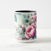 Mug Tu aimes maman | Roses aquarelles (Centre)