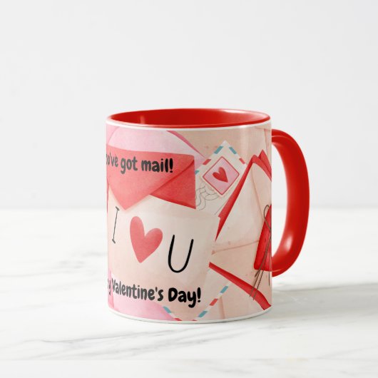 Mug Tu as du courrier pour la Saint-Valentin (Devant droit)
