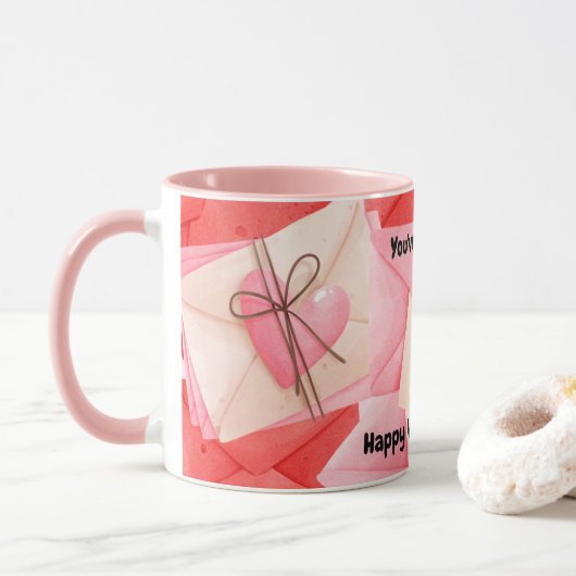 Mug Tu as du courrier pour la Saint-Valentin (Avec donut)
