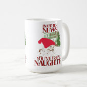 Mug  Tu as été coquin Père Noël de Noël (Devant droit)