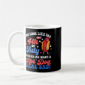 Mug Tu As L'Air Du 4 juillet Hot Dog Real D Ameri (Gauche)