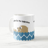 Mug Tu dois être ma Saint-Valentin avec les coeurs (Devant gauche)