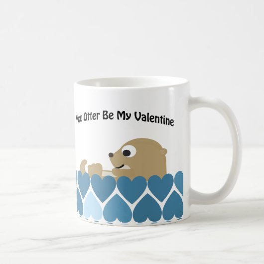 Mug Tu dois être ma Saint-Valentin avec les coeurs (Droite)