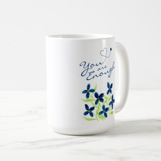 Mug Tu en es Assez ! Aquarelle Affirmations positives (Devant droit)