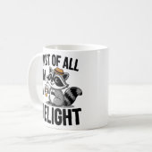 Mug Tu es bizarre, je te garde, drôle Raccoon et opss (Devant gauche)