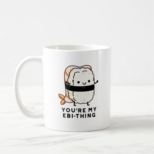 Mug Tu es mon jeu de sushi drôle Ebi-Thing (Gauche)
