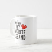 Mug Tu es mon mari préféré, Citation drôle (Devant gauche)