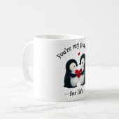 Mug Tu es mon pingouin pour un couple à vie (Devant gauche)